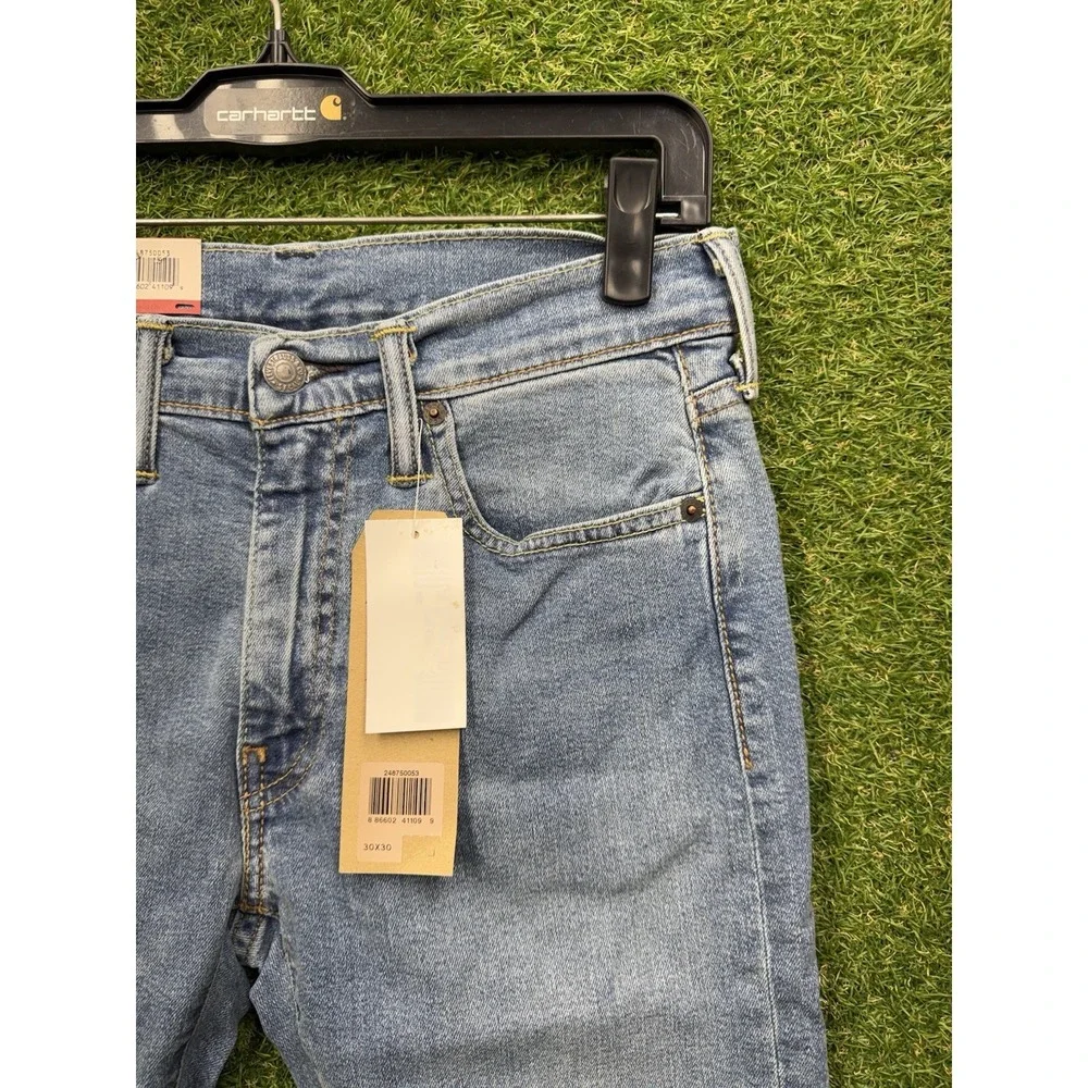 Levis 519 Jeans Mens 30x30 Extreme Skinny Stretch Sits Below Waist Light Wash